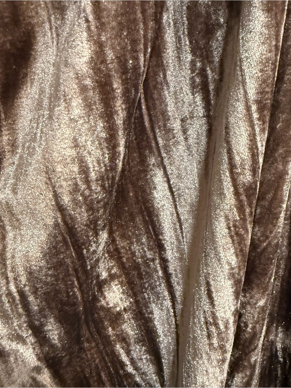 Blue Velvet Lace Hem Wide Leg Pants - Brown - Picture 5 of 6